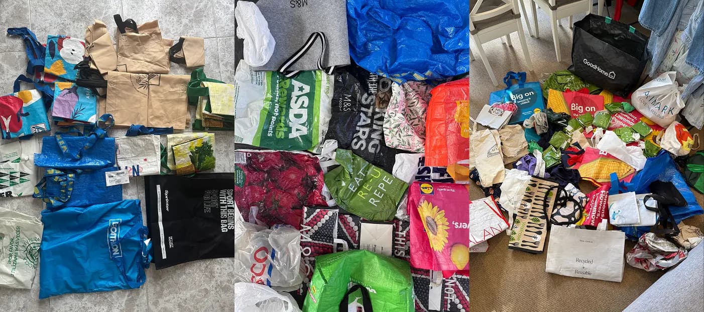 Average of 54 Accumulated Bags, Per Household
